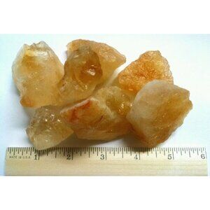 Citrine Crystal Geode Mineral NATURAL Gold Yellow Rock Gemstones (1piece)